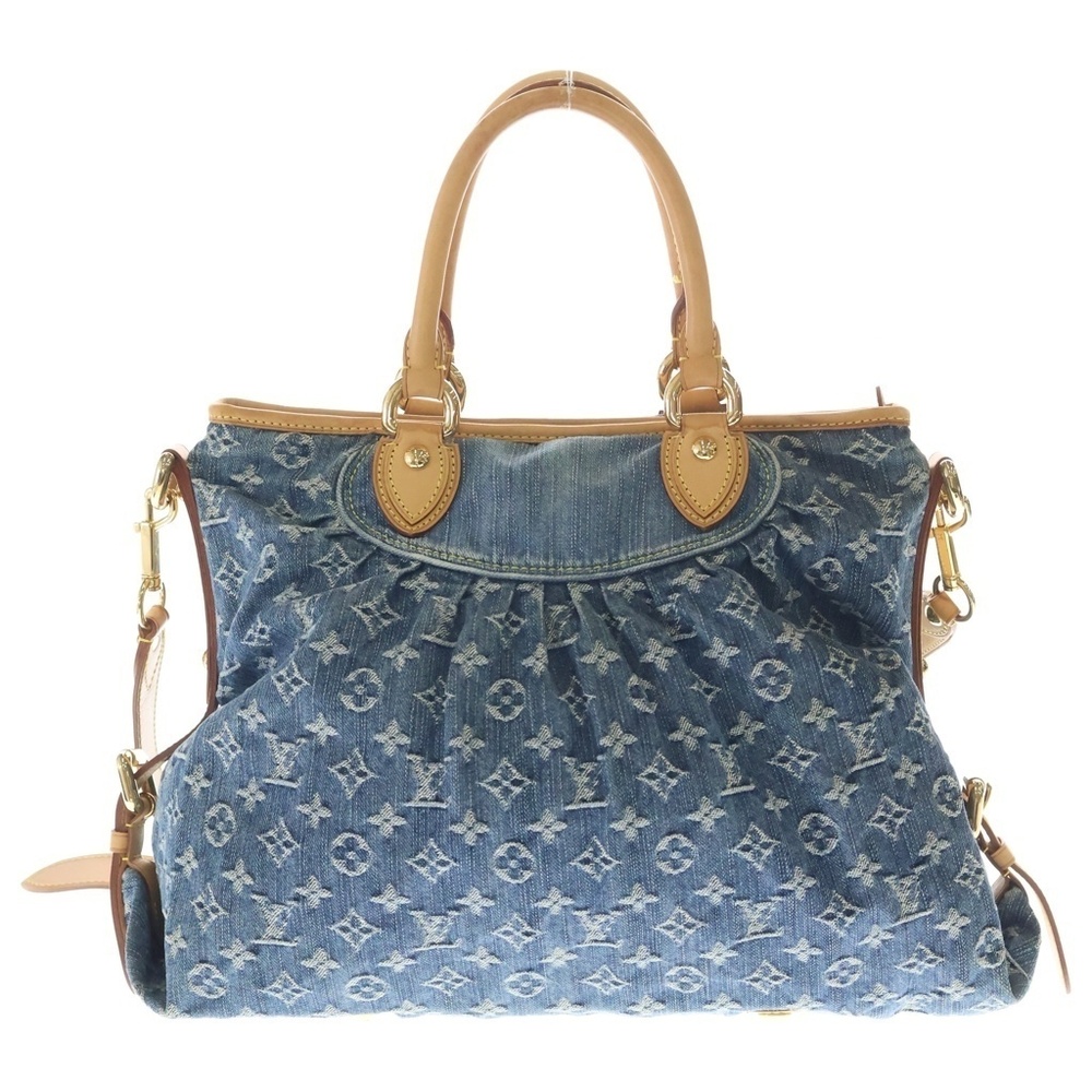 Louis Vuitton Monogram Neo Cabby Handbag Shoulder Bag Denim Blue
